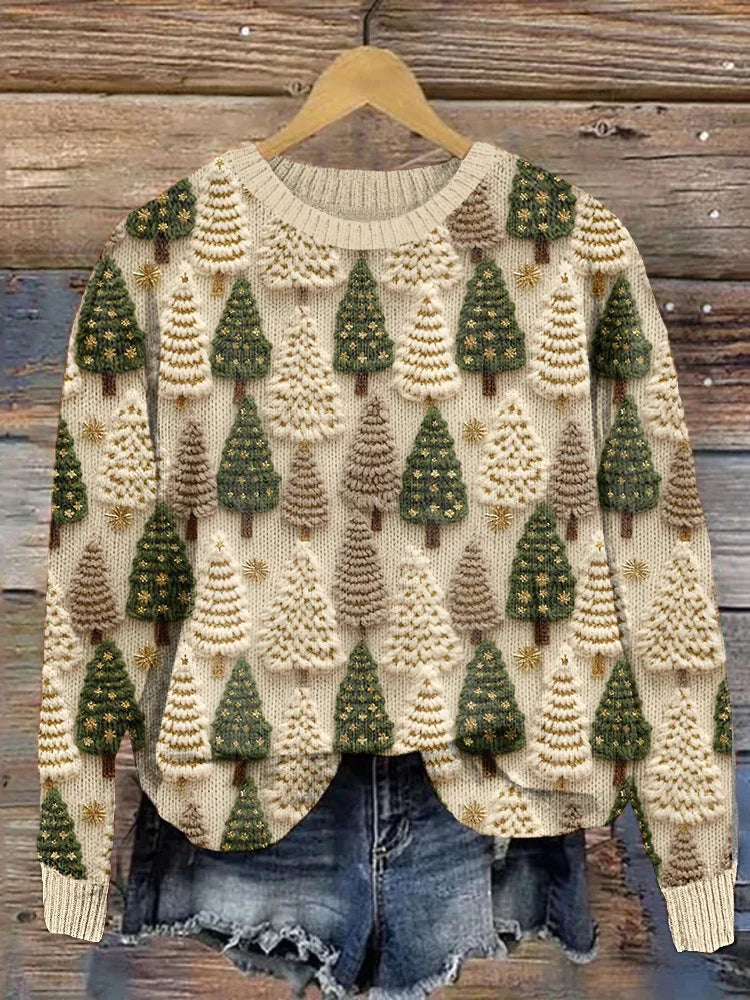 Edith™ | Snowy Firs jersey (Snowy Firs)