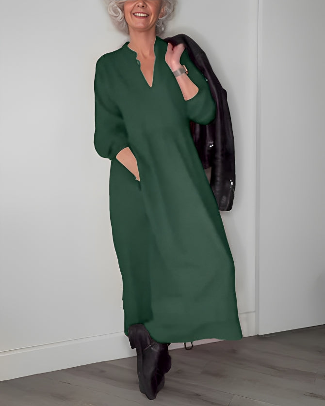 Cathlin™ V-Neck Maxi Dress