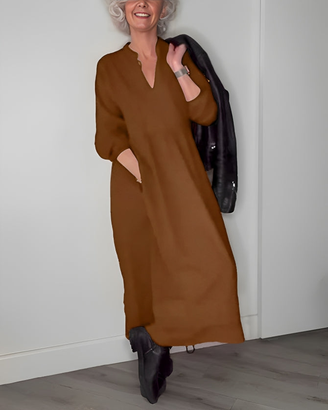 Cathlin™ V-Neck Maxi Dress