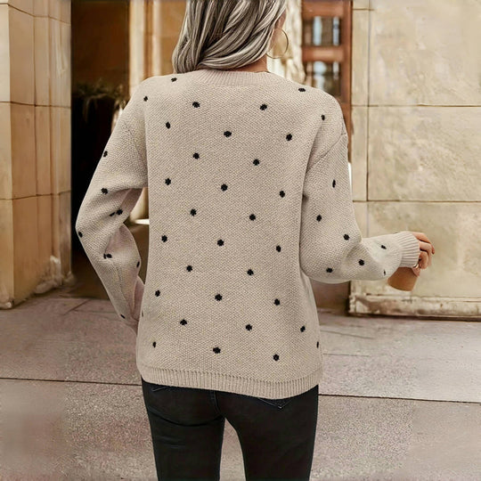 Gyn™ Casual Polka Dot Knit Sweater
