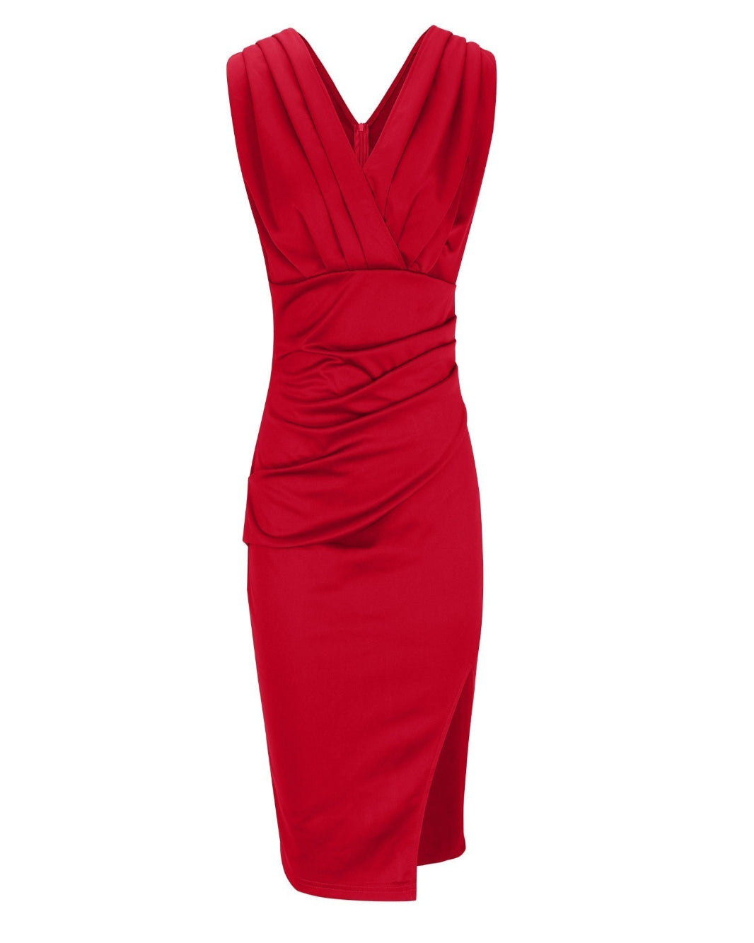Date™ Isa Fitted Dress with V-Neckline and Slit