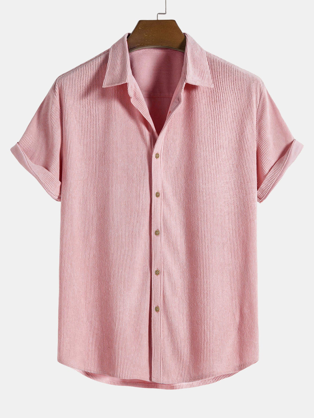 Short Sleeve Corduroy Button Up Shirt & Shorts