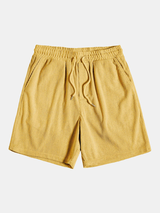 Short Sleeve Corduroy Button Up Shirt & Shorts