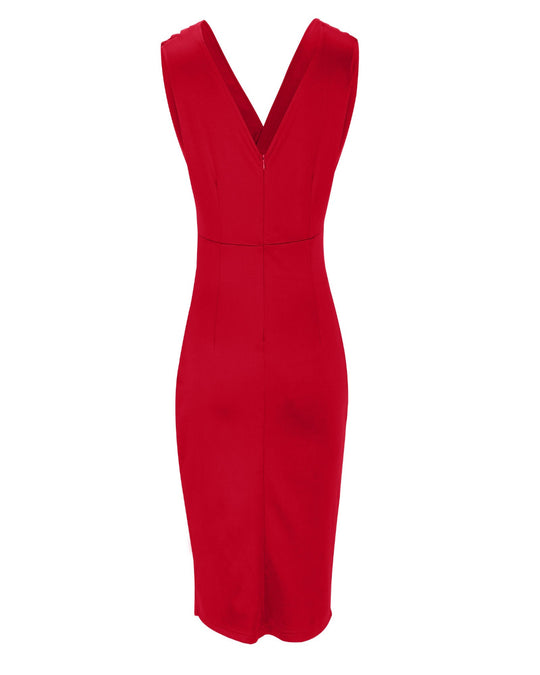 Date™ Isa Fitted Dress with V-Neckline and Slit