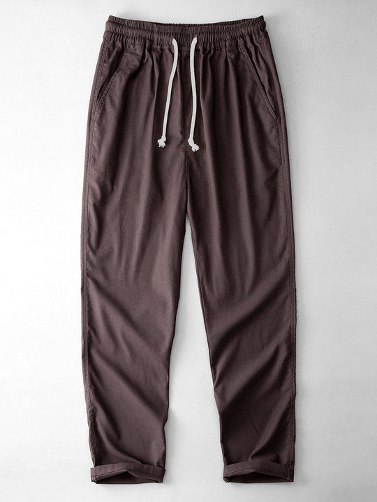 Geometric Jacquard Cuban shirt and straight leg linen pants