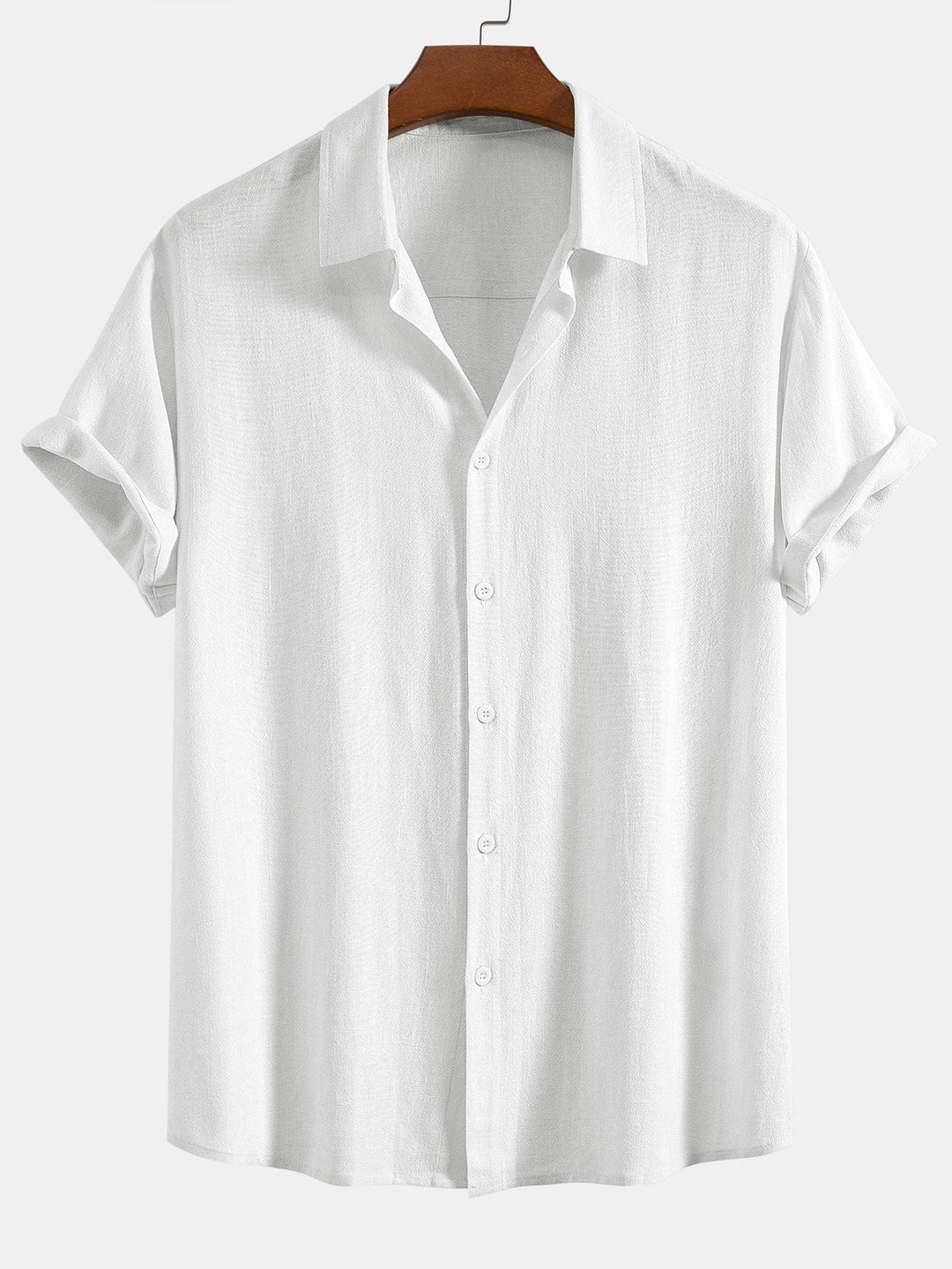 Linen rayon blend button up shirt and straight leg linen pants