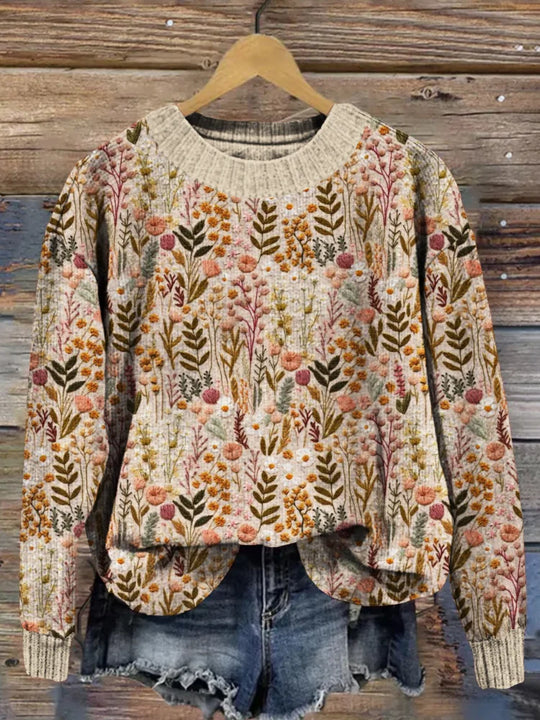 Glisora™ | Comfortable floral sweater