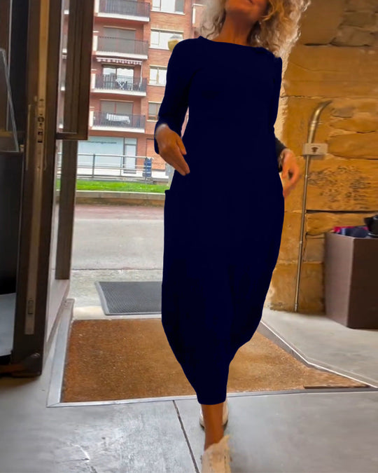 Elena™ Casual Plain Dress