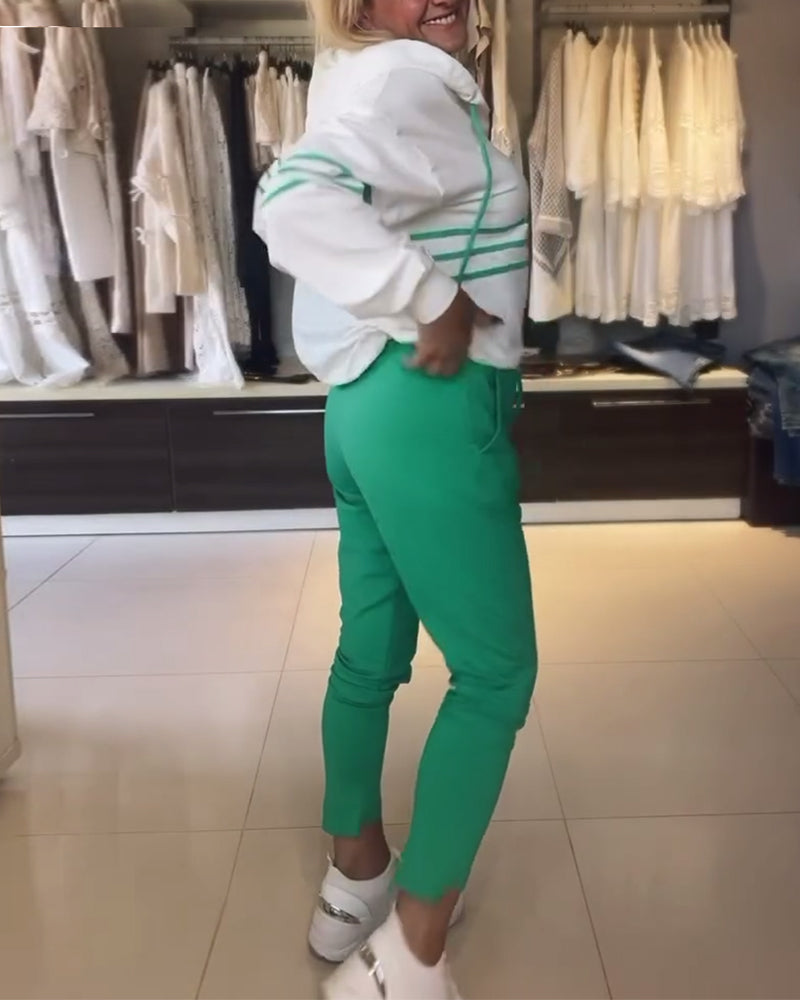 Mira™ Striped Pants and Matching Hoodie Set