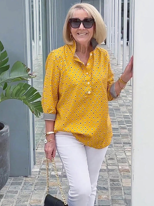 Marika™ Elegant Cotton Linen Shirt