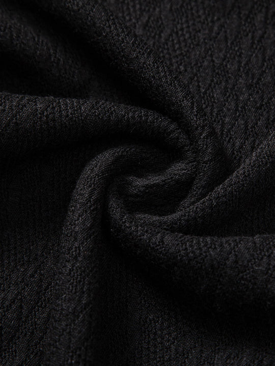 Muscle Fit Jacquard Textile Shirt