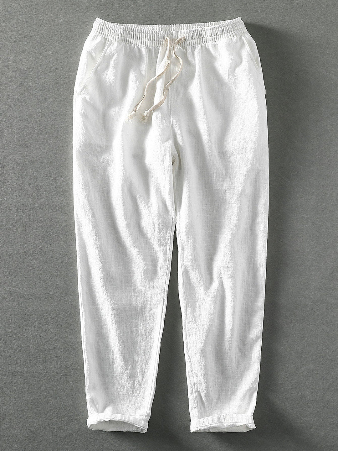 Geometric Jacquard Cuban shirt and linen cotton blend cropped pants