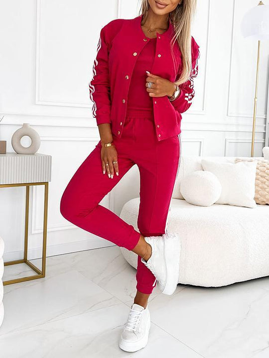 Alex™ Sport Set - Women's three-piece baseball jacket and pants