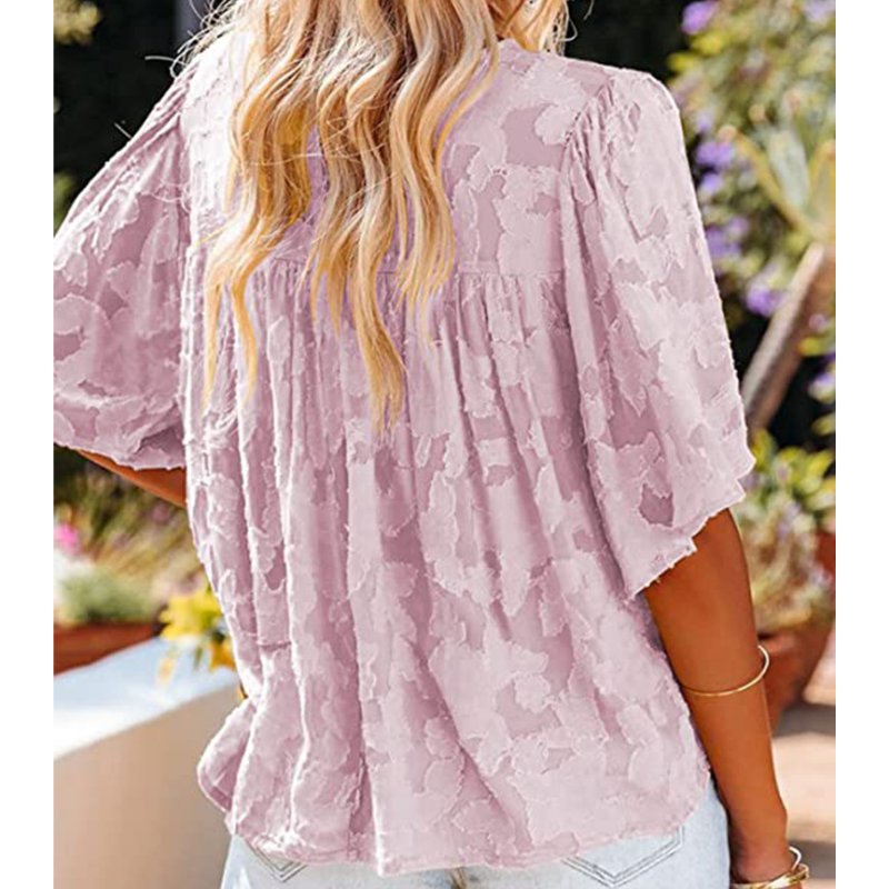 Horn Sleeve Doll Lace Blouse