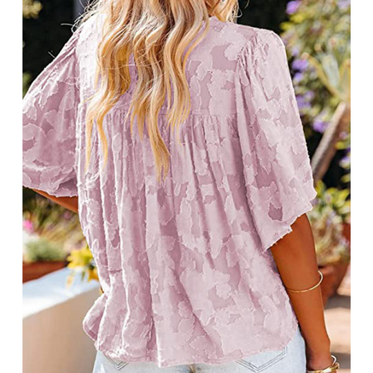 Horn Sleeve Doll Lace Blouse