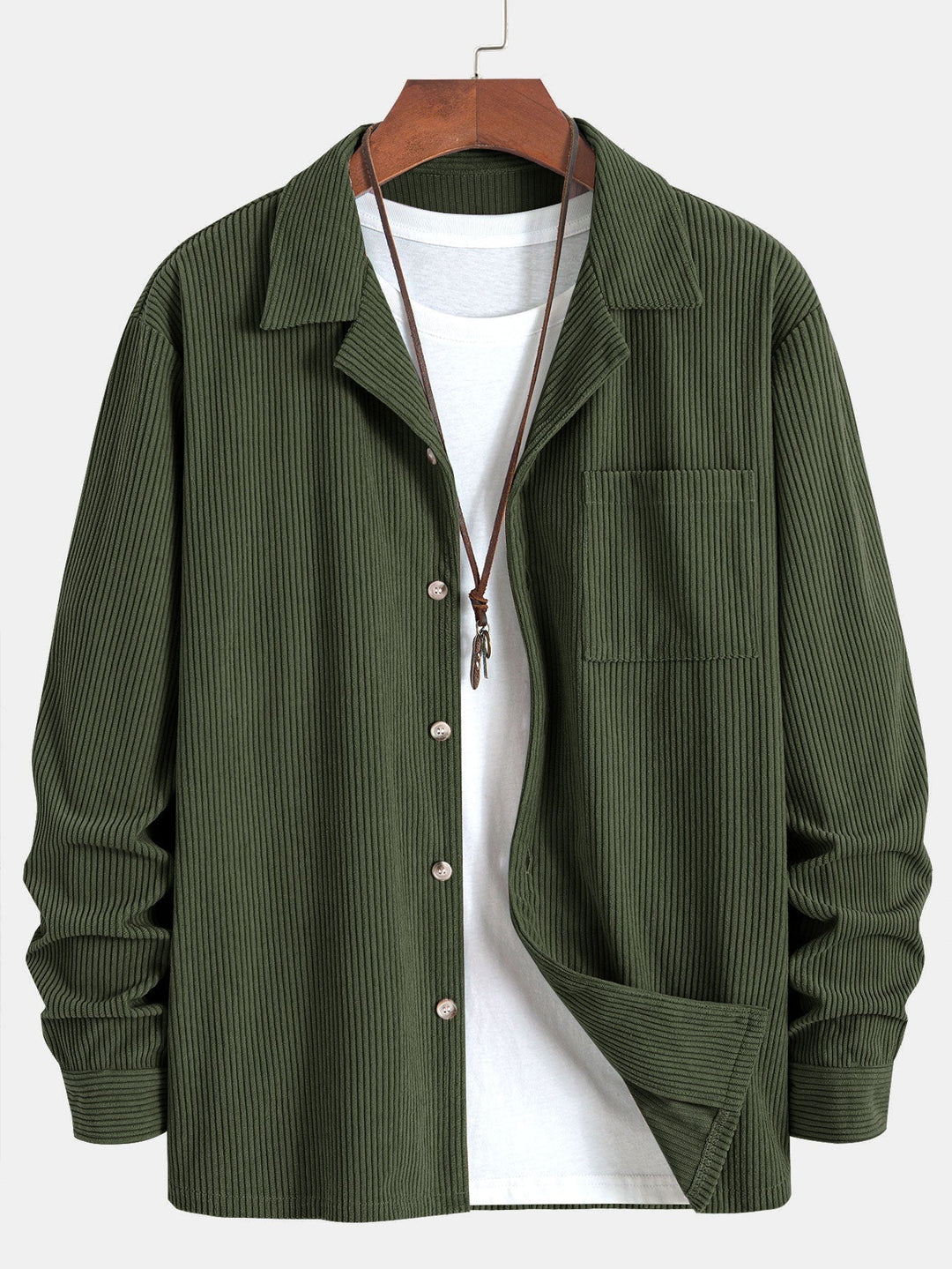 Laurent™ - Corduroy Cuban collar shirt