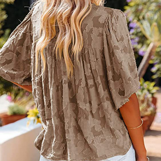 Horn Sleeve Doll Lace Blouse