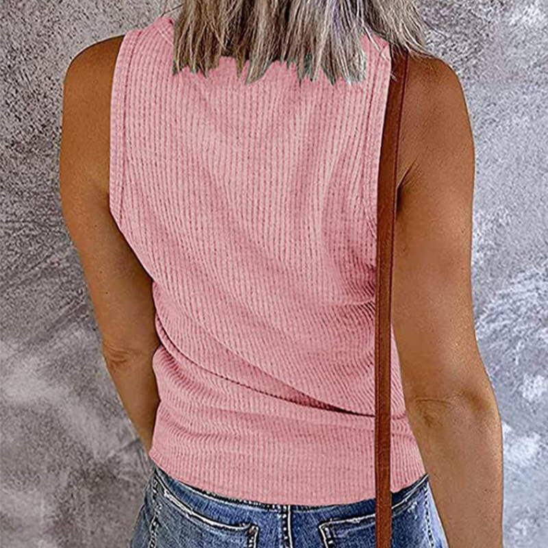 V Neck Sleeves Less Top
