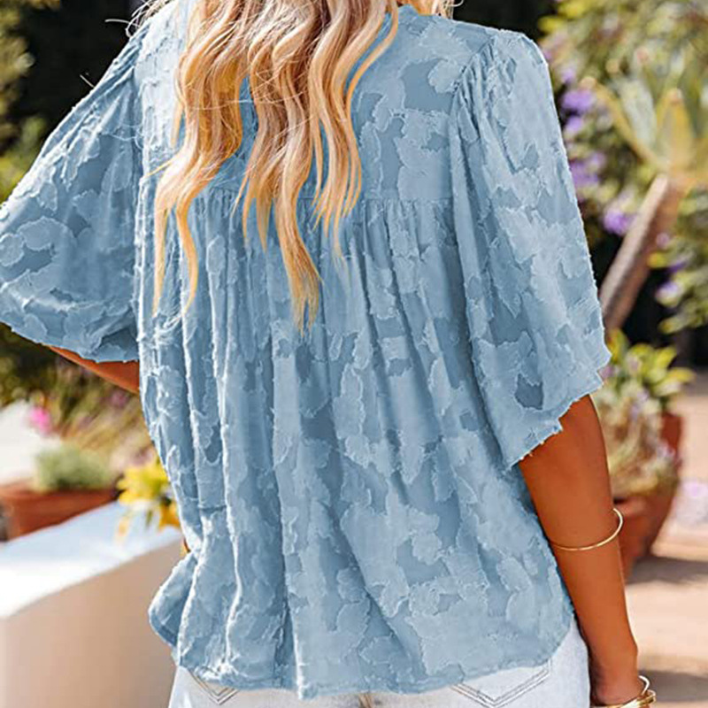 Horn Sleeve Doll Lace Blouse