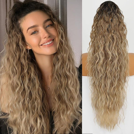 All-Round Extensions for Curly, Wavy and Fluffy Hair with a Ponytail