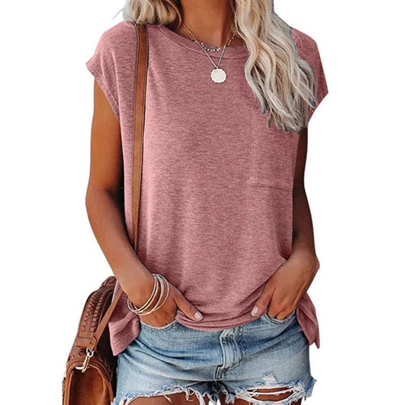 Shoulder Sleeves Solid Blouse