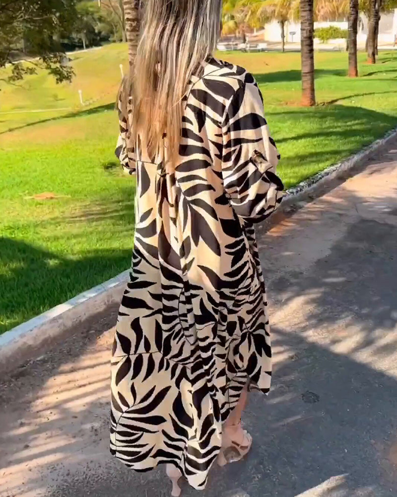 Élodie™ Shirt dress with 3/4 sleeves