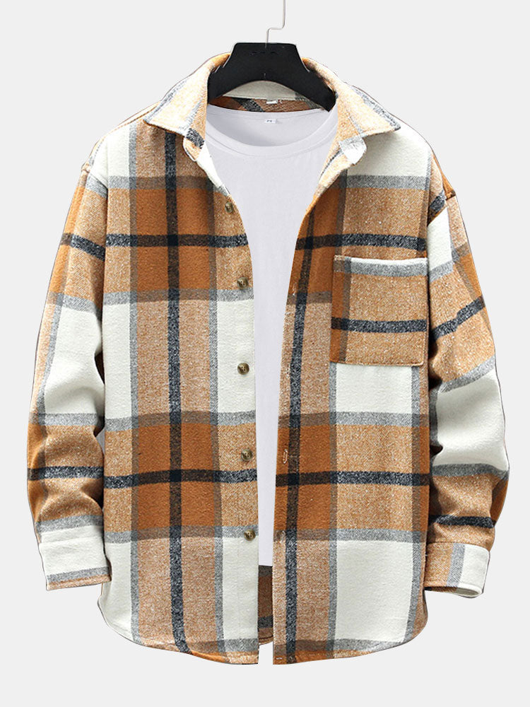 Laurent™ - Flannel overshirt with pocket