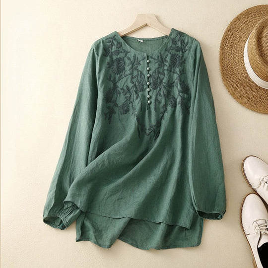 Laurienne™ | Embroidered buttoned tunic