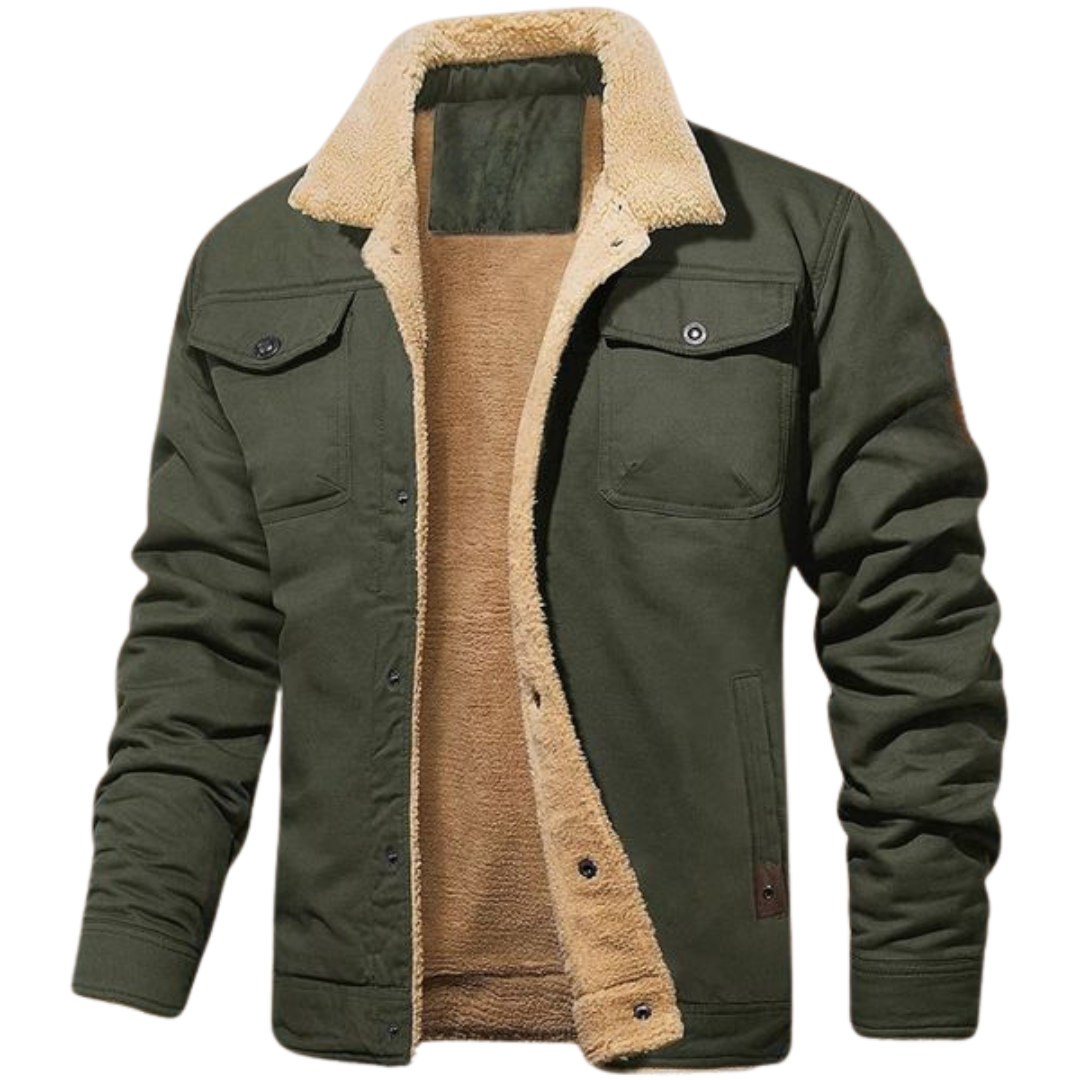 Axel™ Men's Jacket with Sherpa Lining and Button Closure