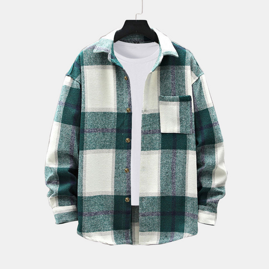 Laurent™ - Flannel overshirt with pocket