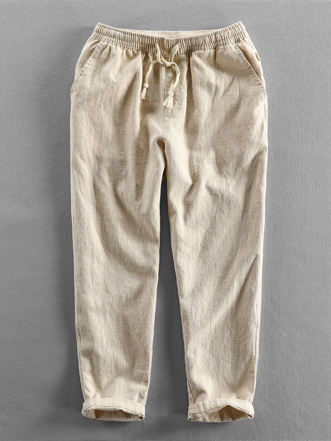 Geometric Jacquard Cuban shirt and linen cotton blend cropped pants