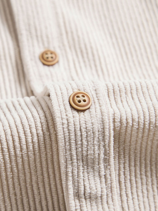 Corduroy shirt with short sleeves