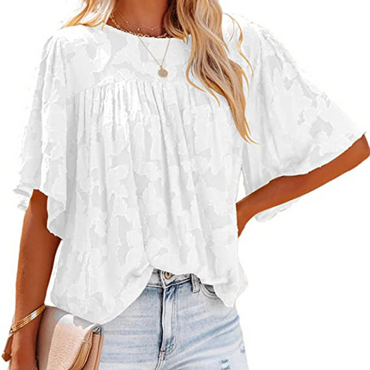 Horn Sleeve Doll Lace Blouse