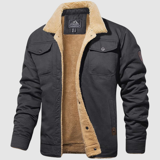 Axel™ Men's Jacket with Sherpa Lining and Button Closure
