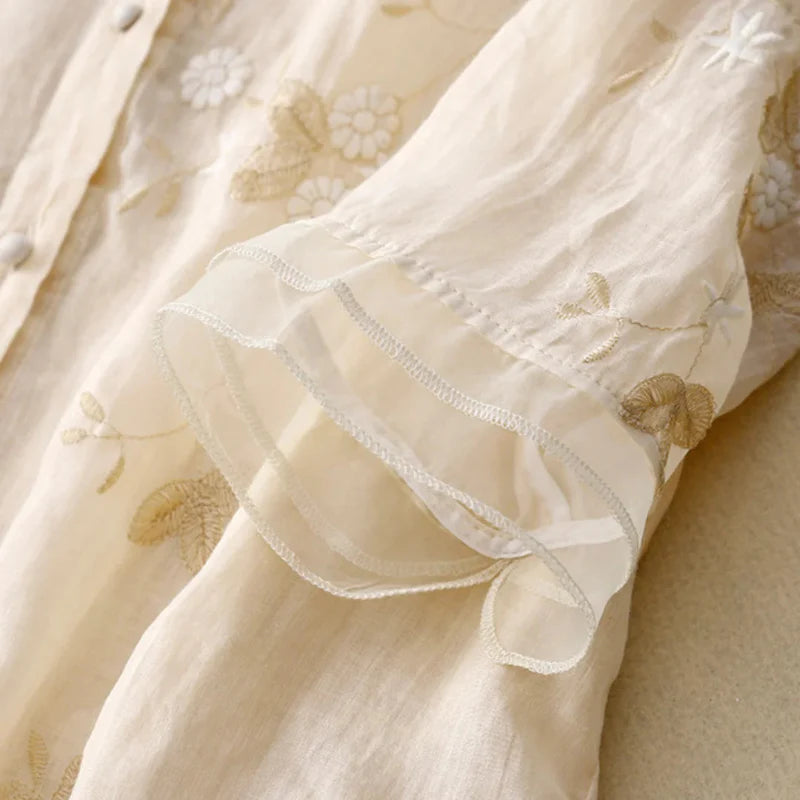 Laurienne™ | Elegance Embroidered Blouse