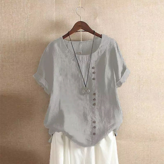 Vena™ Vintage Blouse With Tree Print