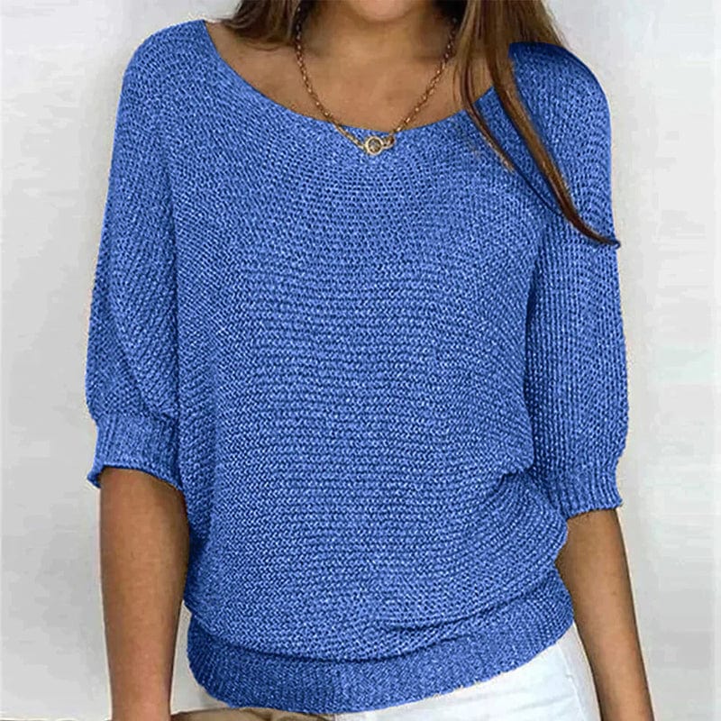 Milena™ Elegant Knit Sweater with half sleeves