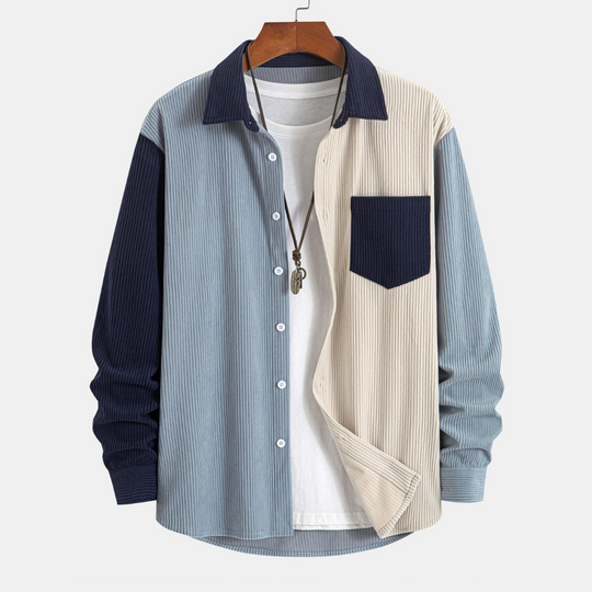 Laurent™ - Patchwork corduroy shirt