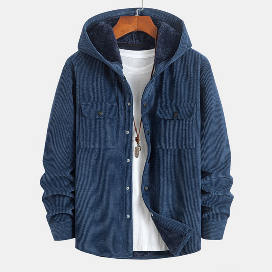 Laurent™ - Fleece-lined flannel hooded shirt