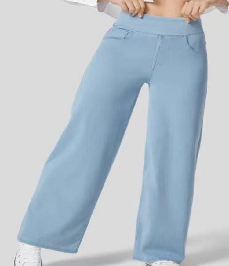 Ella™ High-Waist Stretch Wide-Leg Jeans