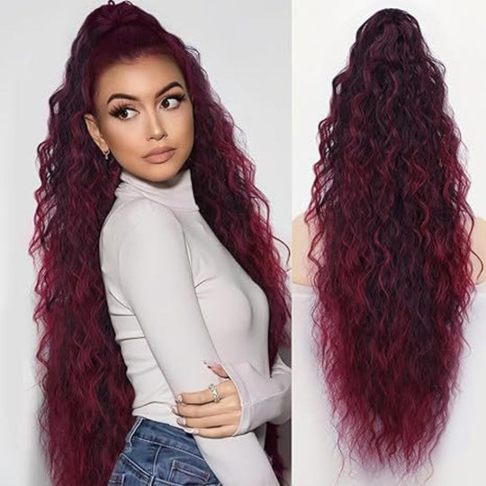 All-Round Extensions for Curly, Wavy and Fluffy Hair with a Ponytail