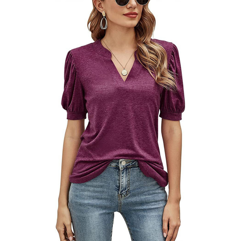 Puffed Sleeves Blouse