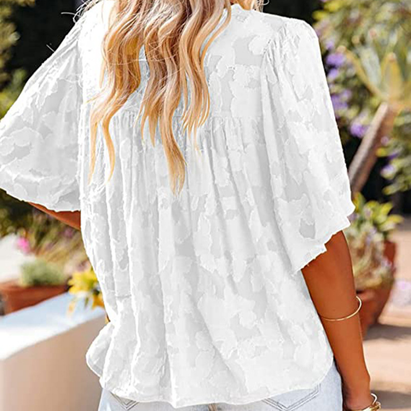 Horn Sleeve Doll Lace Blouse