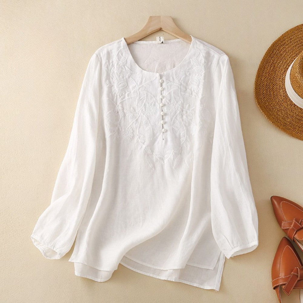 Laurienne™ | Embroidered buttoned tunic