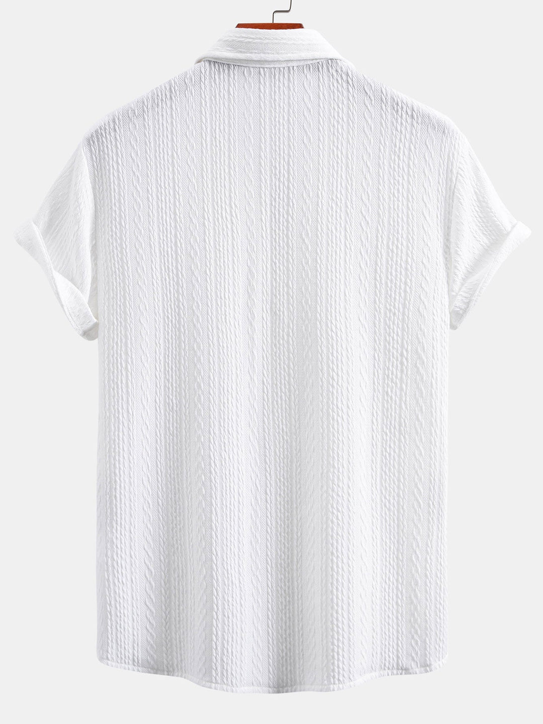 Muscle Fit Jacquard Textile Shirt