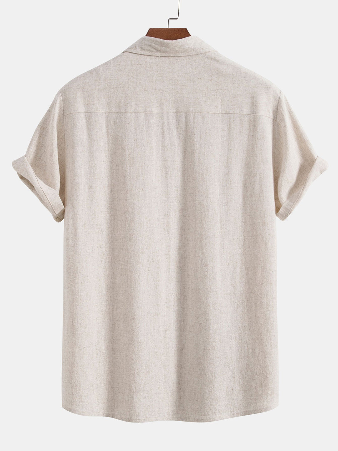 Linen rayon blend button up shirt and straight leg linen pants