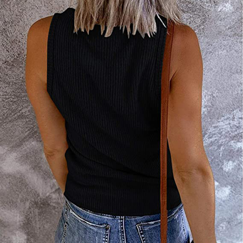 V Neck Sleeves Less Top