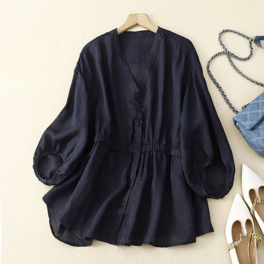 Laurienne™ | Fitted Button-Down Blouse