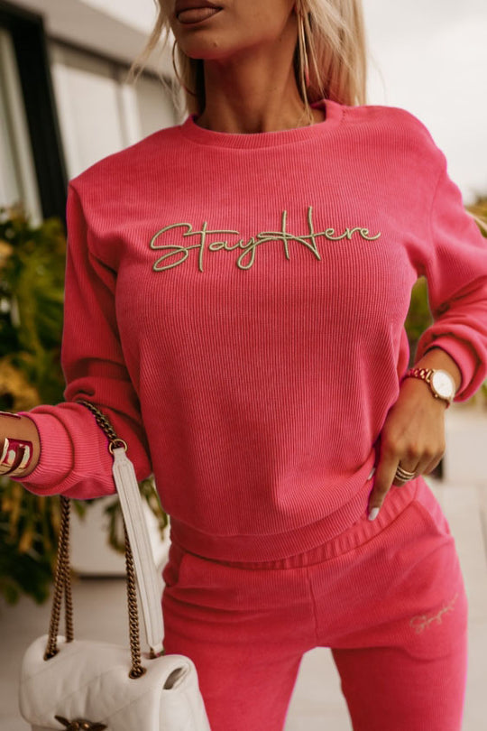 StayHere™ Women's Sweatshirt and Dark Pants Set