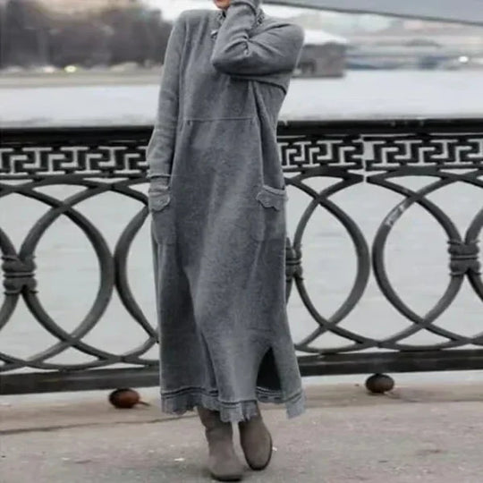 Doris™ Wool & Cotton Maxi Dress